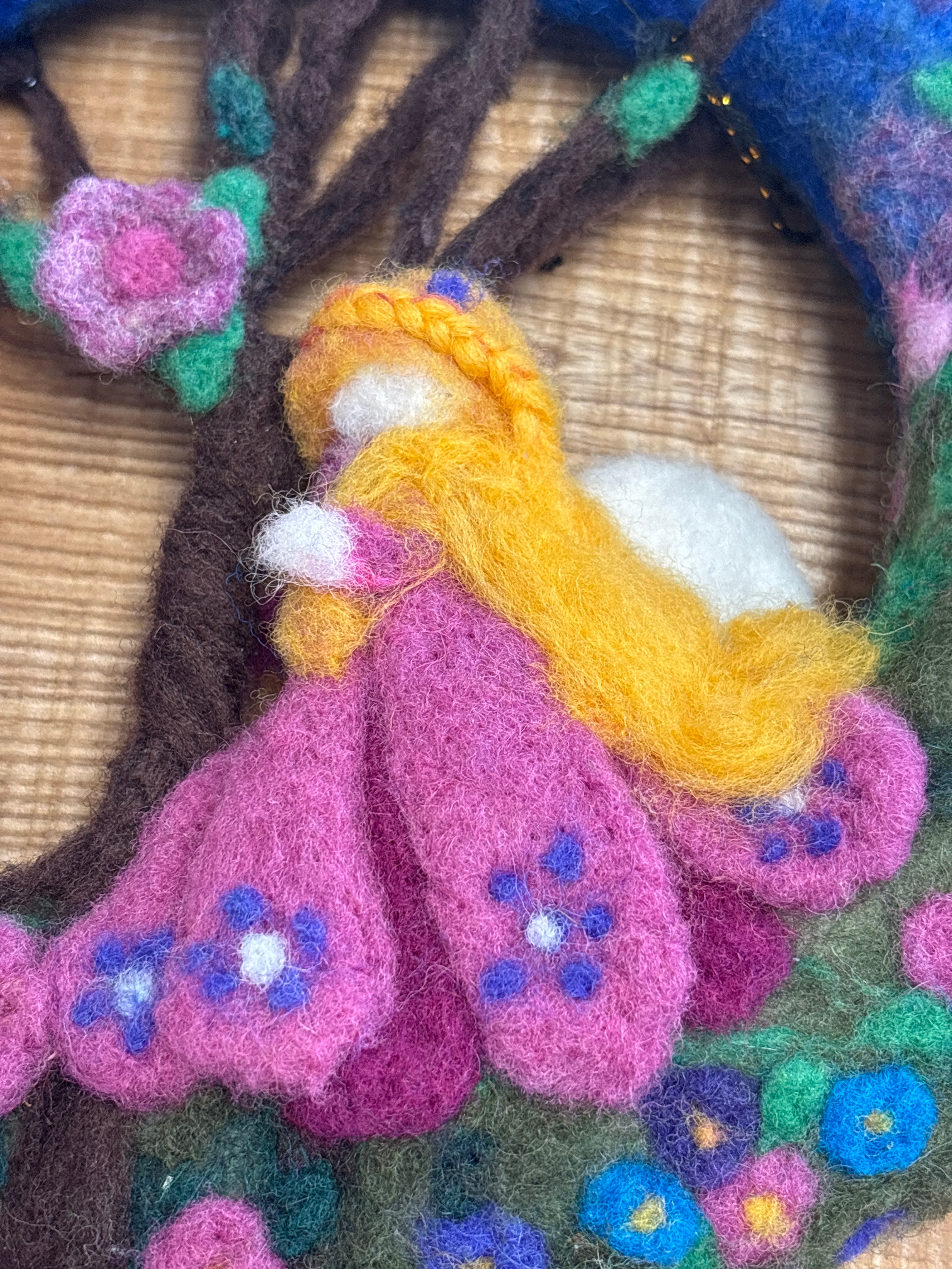 Colourful Wreath by Judi's Whimsical Woolies