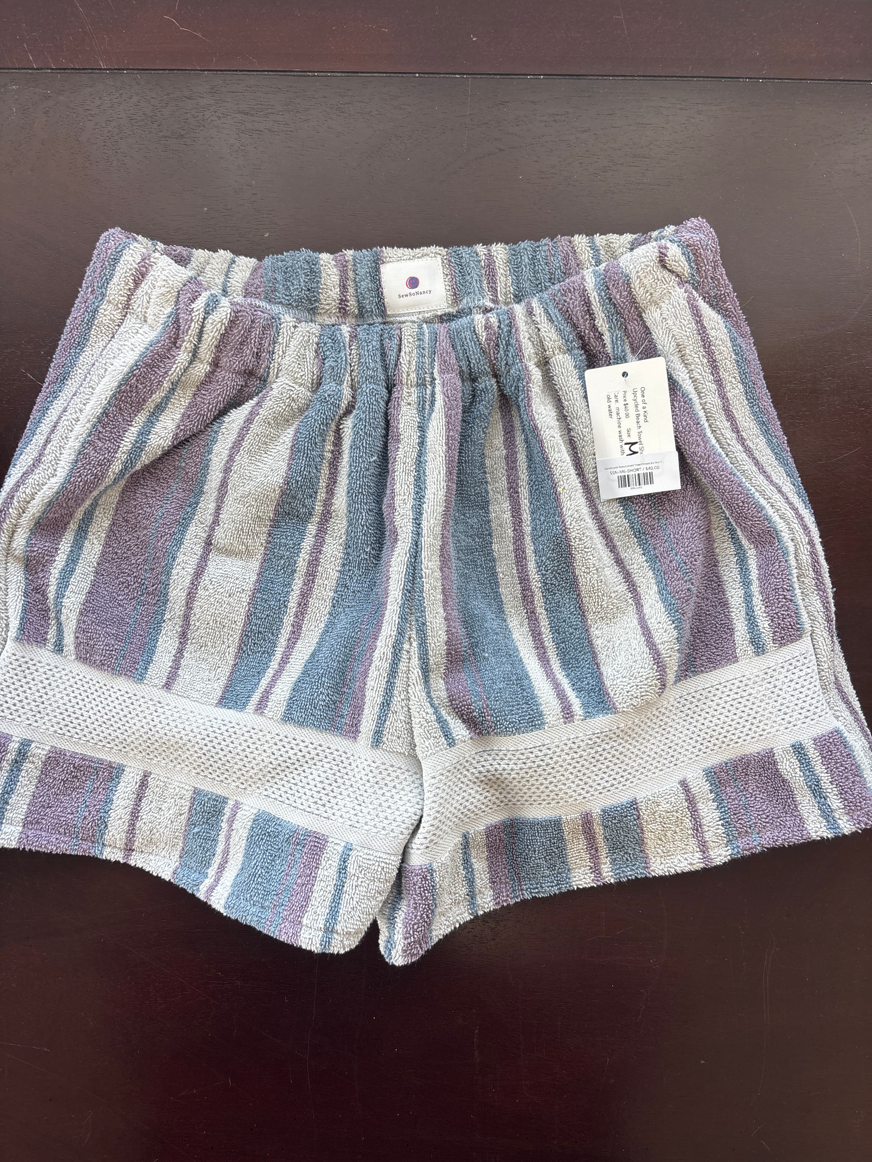 Handmade Repurposed Towel Shorts by Sew So Nancy