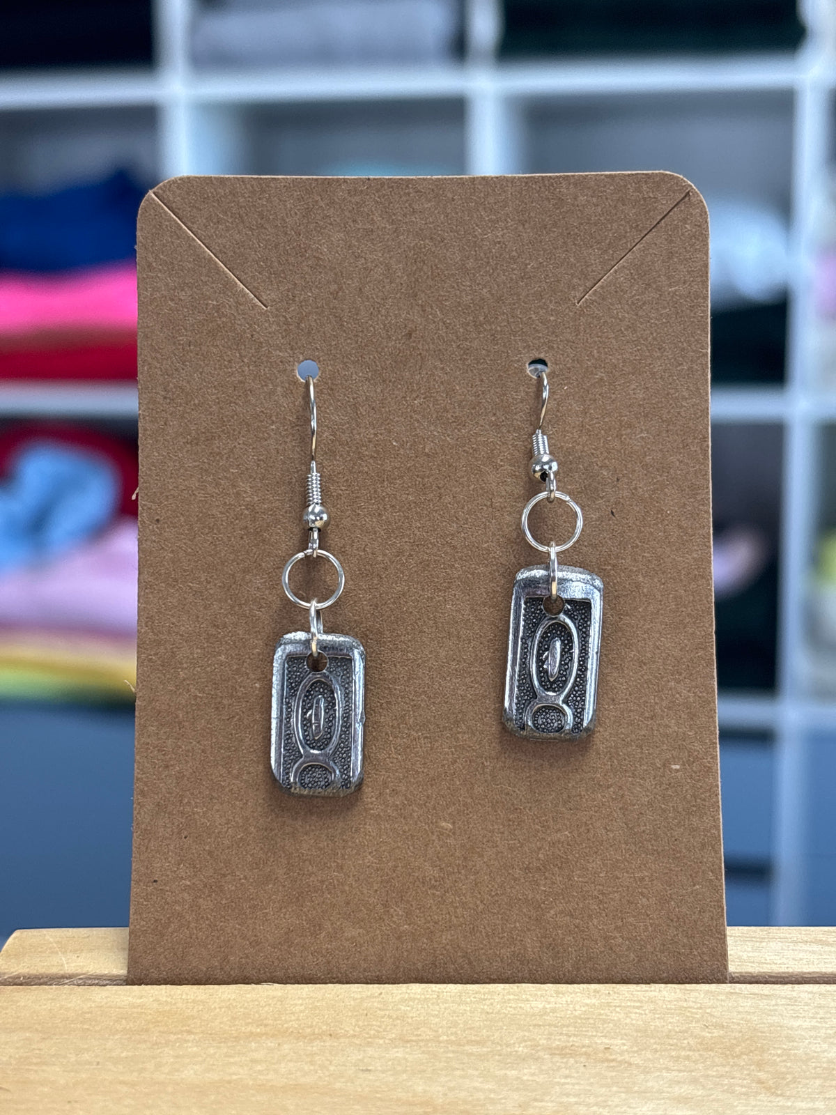 Earrings Locally Made of Repurposed Silverware by Maven of Mischief