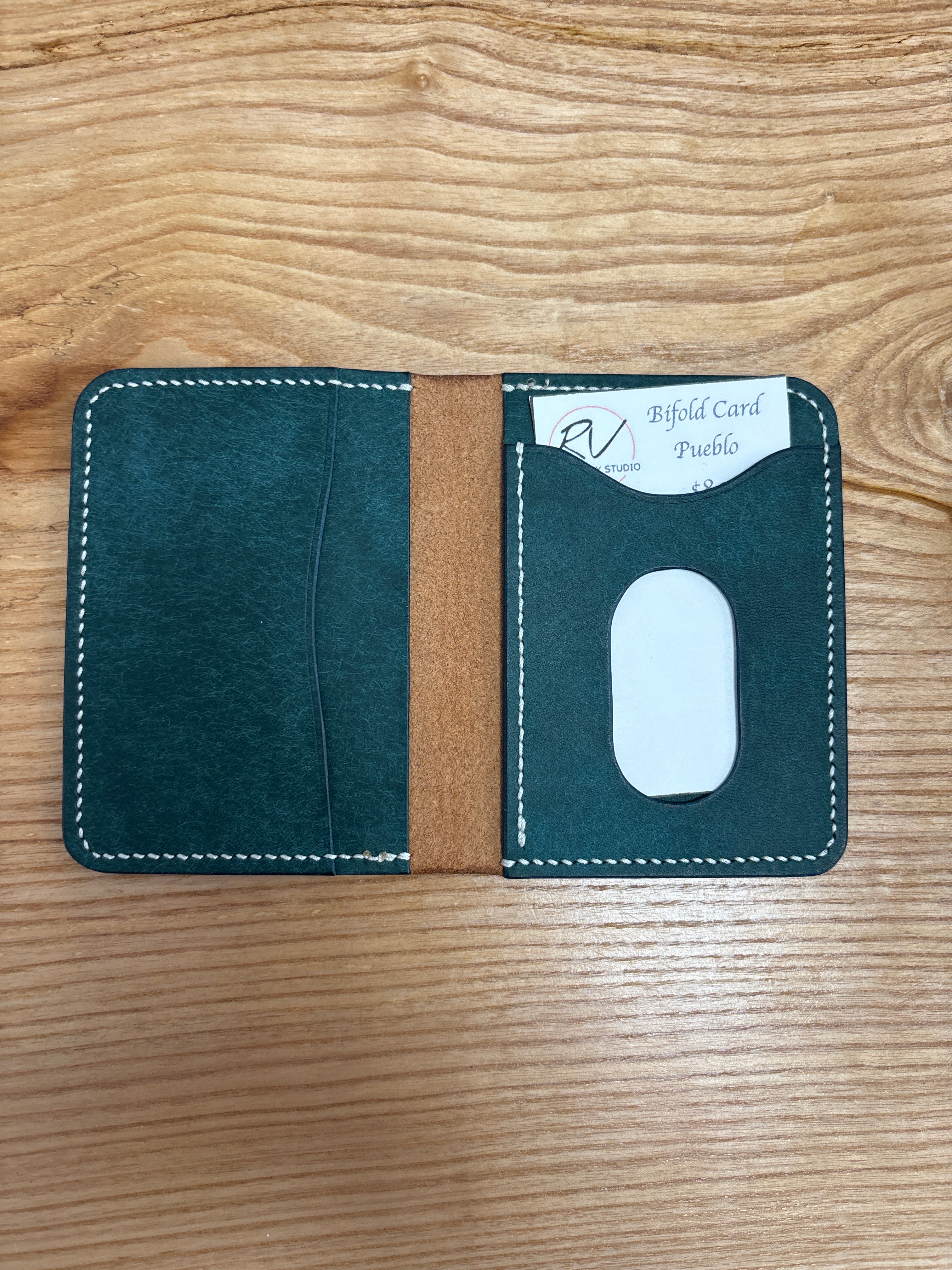 Handcrafted Bifold Pueblo Leather Wallet by Red Valley Studios