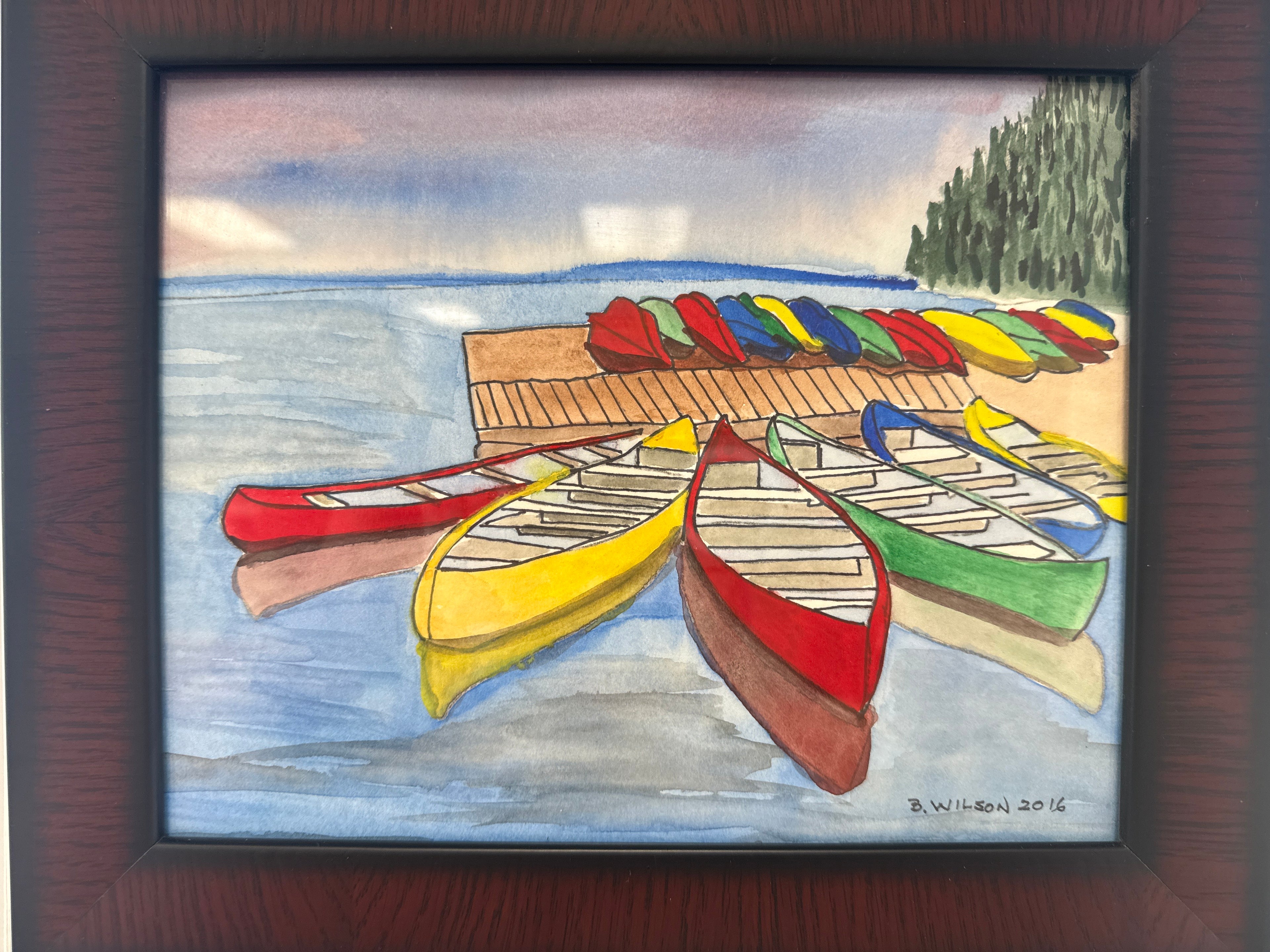 Canoes Watercolour Paintings by Barb Wilson