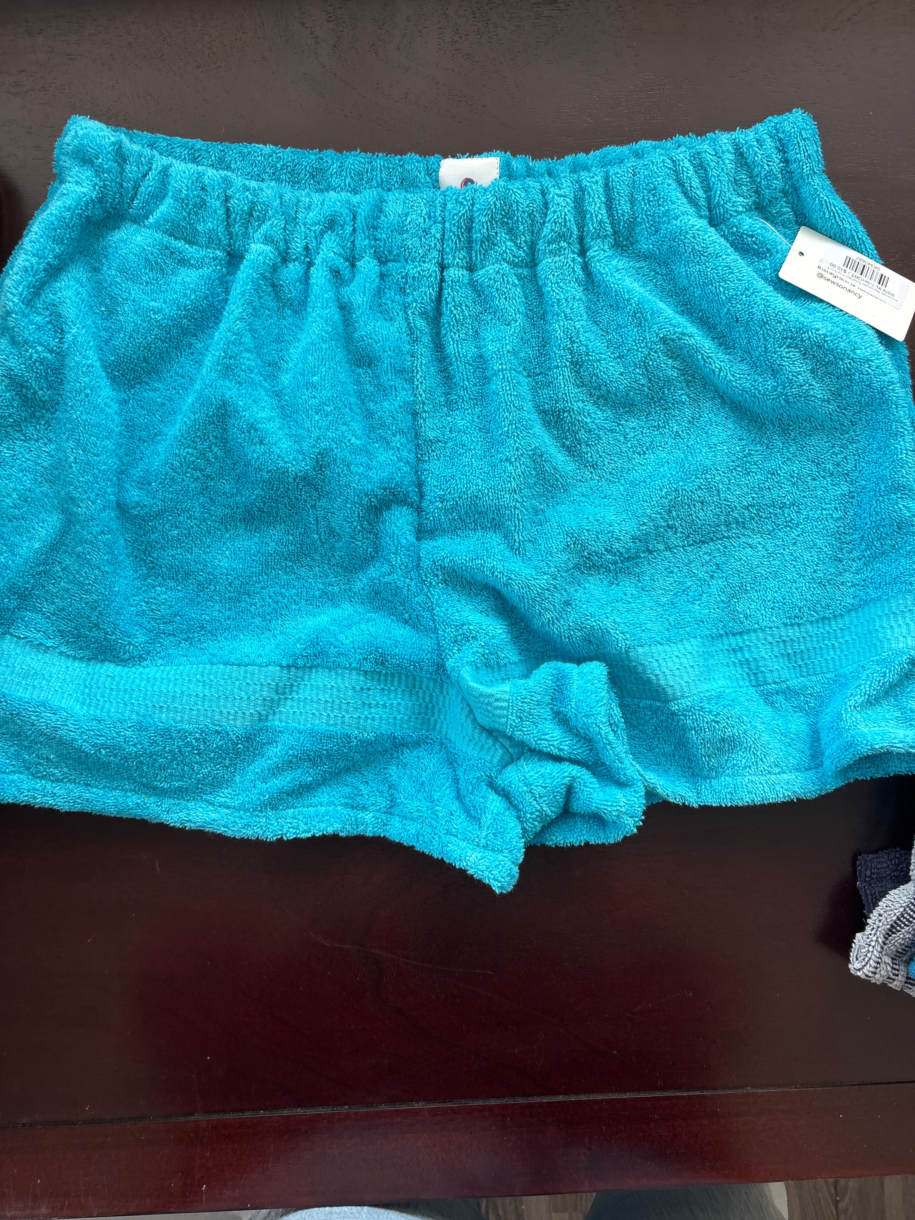 Handmade Repurposed Towel Shorts by Sew So Nancy