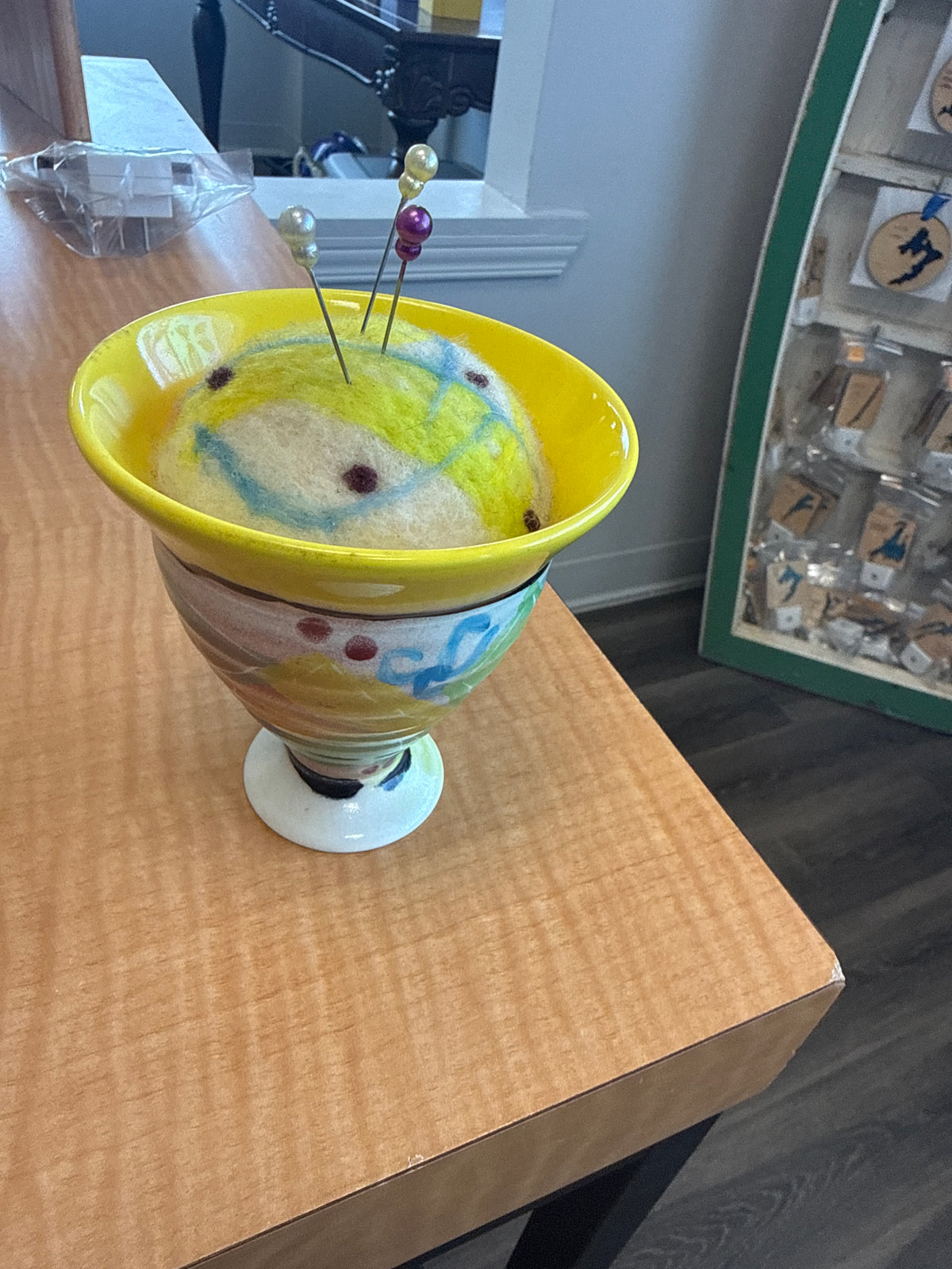 Pin Cushion in Upcycled Ceramics