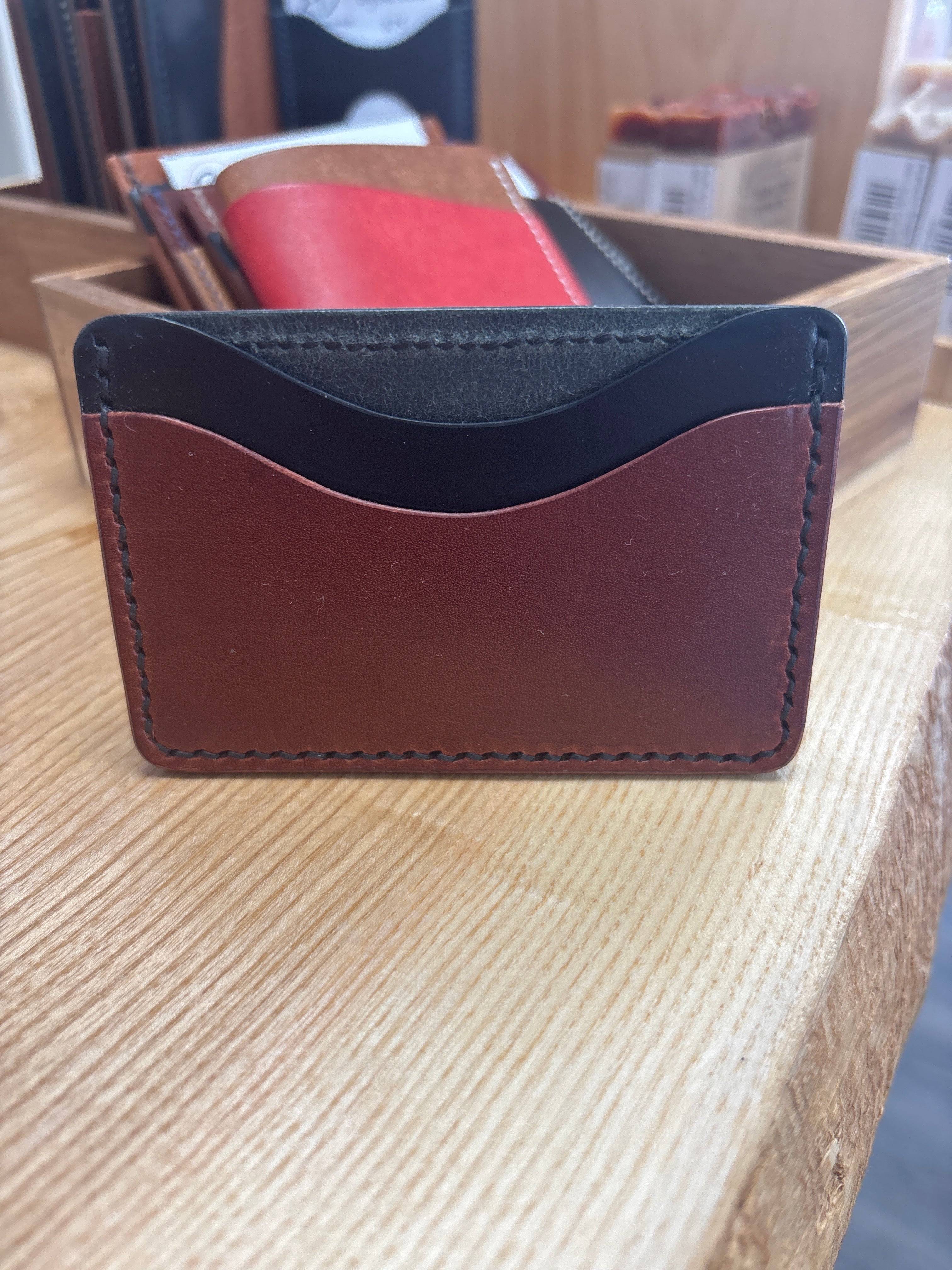 Handcrafted Leather Double Sided Card Wallet by Red Valley Studios