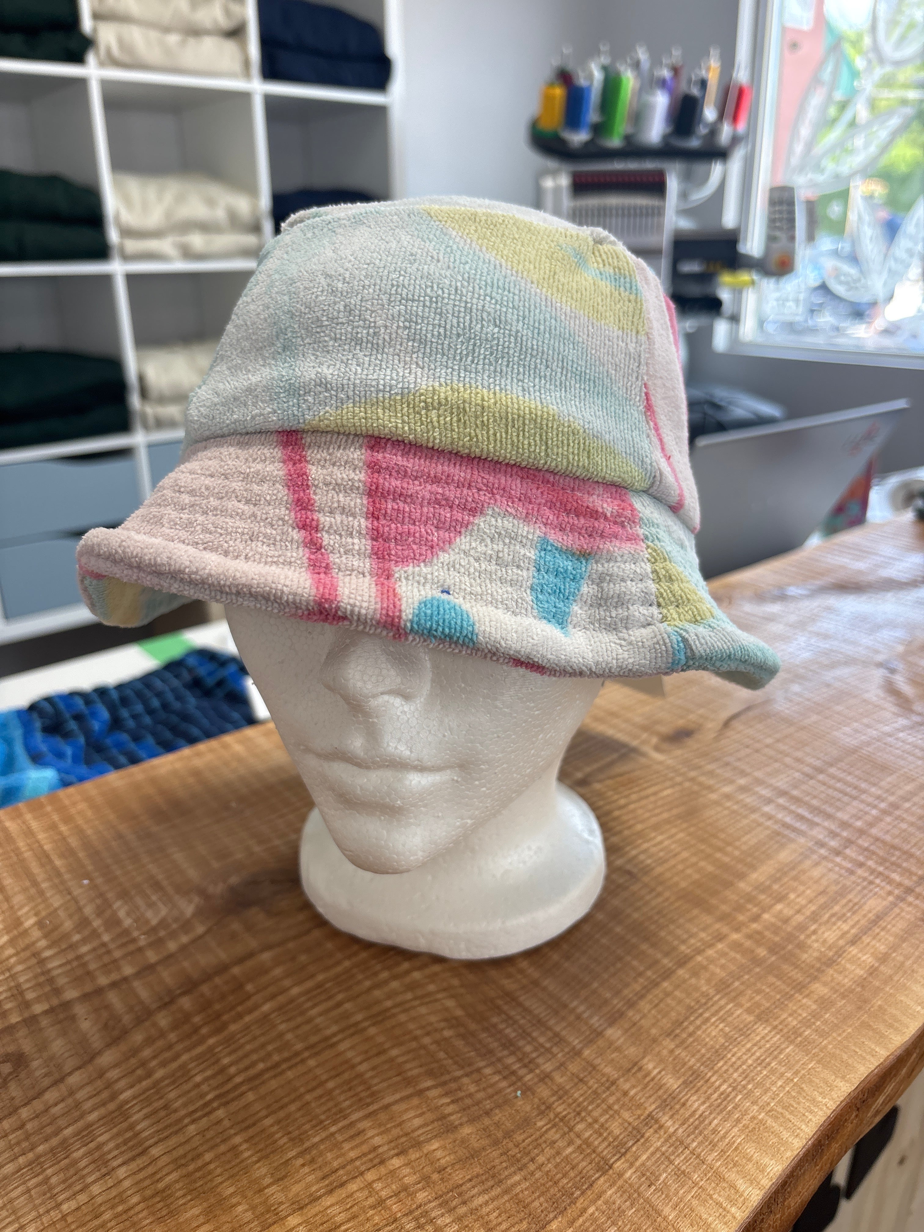 Repurposed Towel Bucket Hat by Sew So Nancy