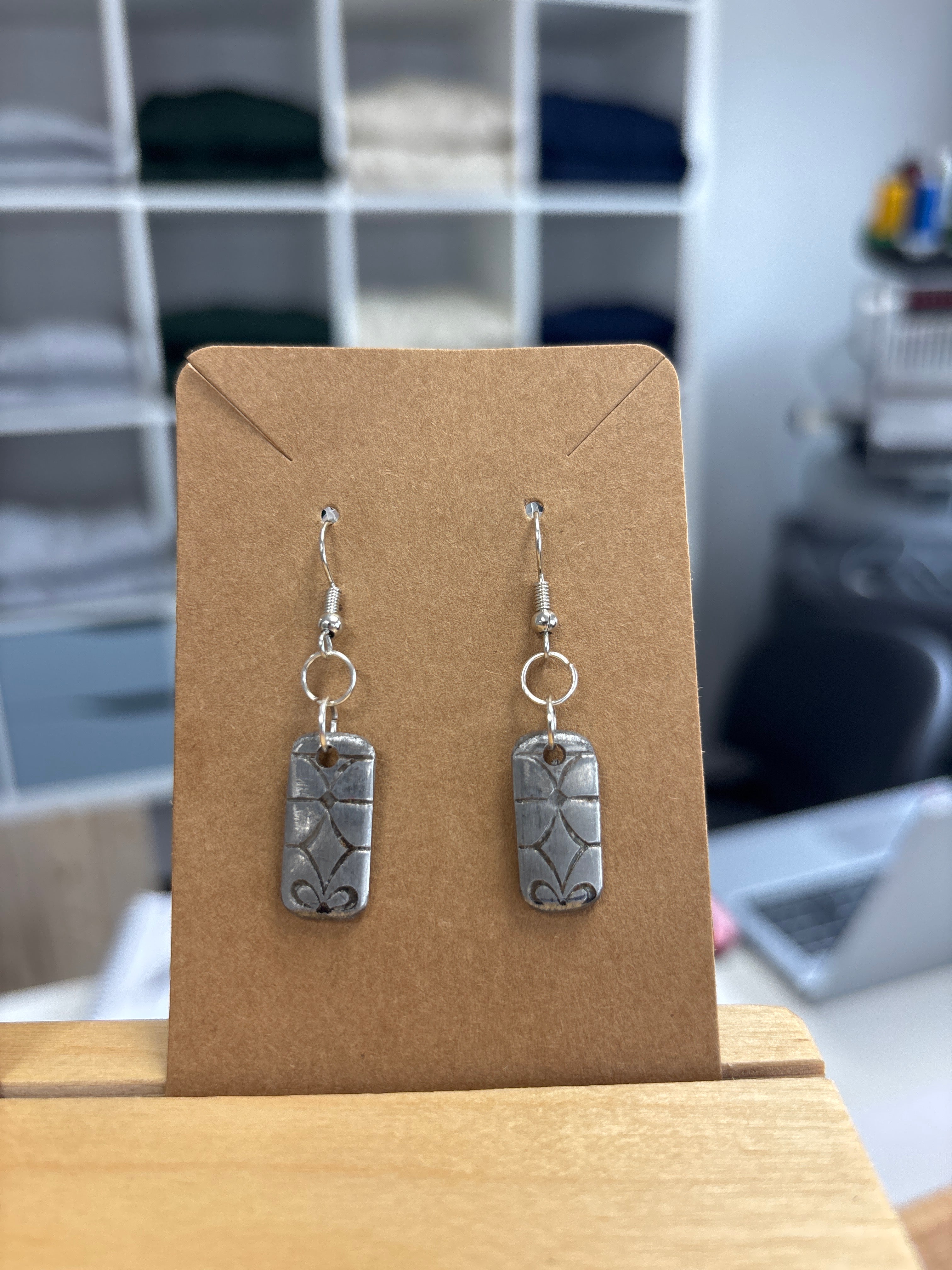 Earrings Locally Made of Repurposed Silverware by Maven of Mischief