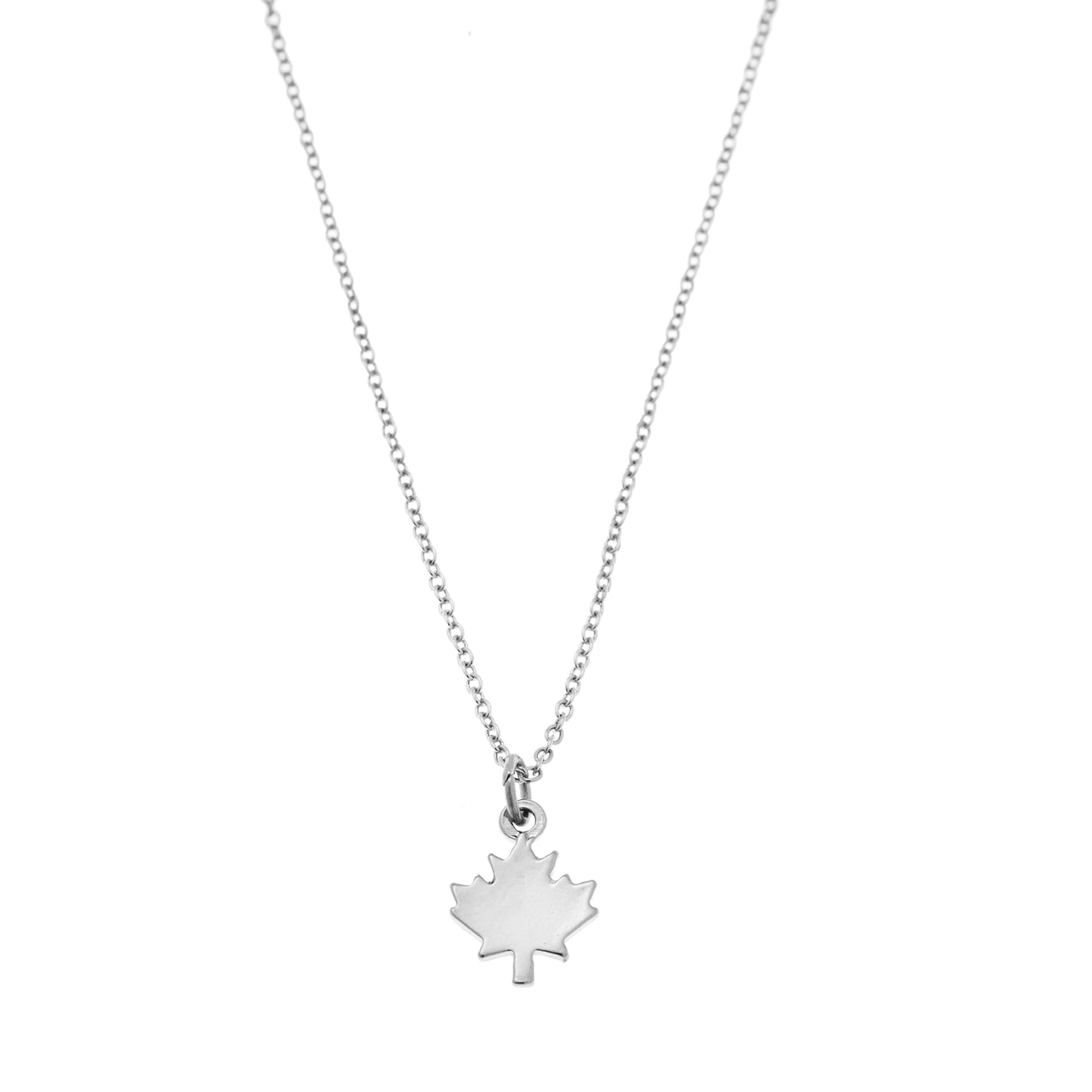 Maple Leaf Charm Necklace Made in Canada - I Heart Canada Collection