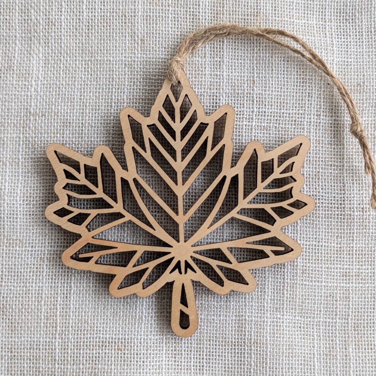 Maple Leaf Cutout Ornament - Canada Wood Souvenir, Christmas