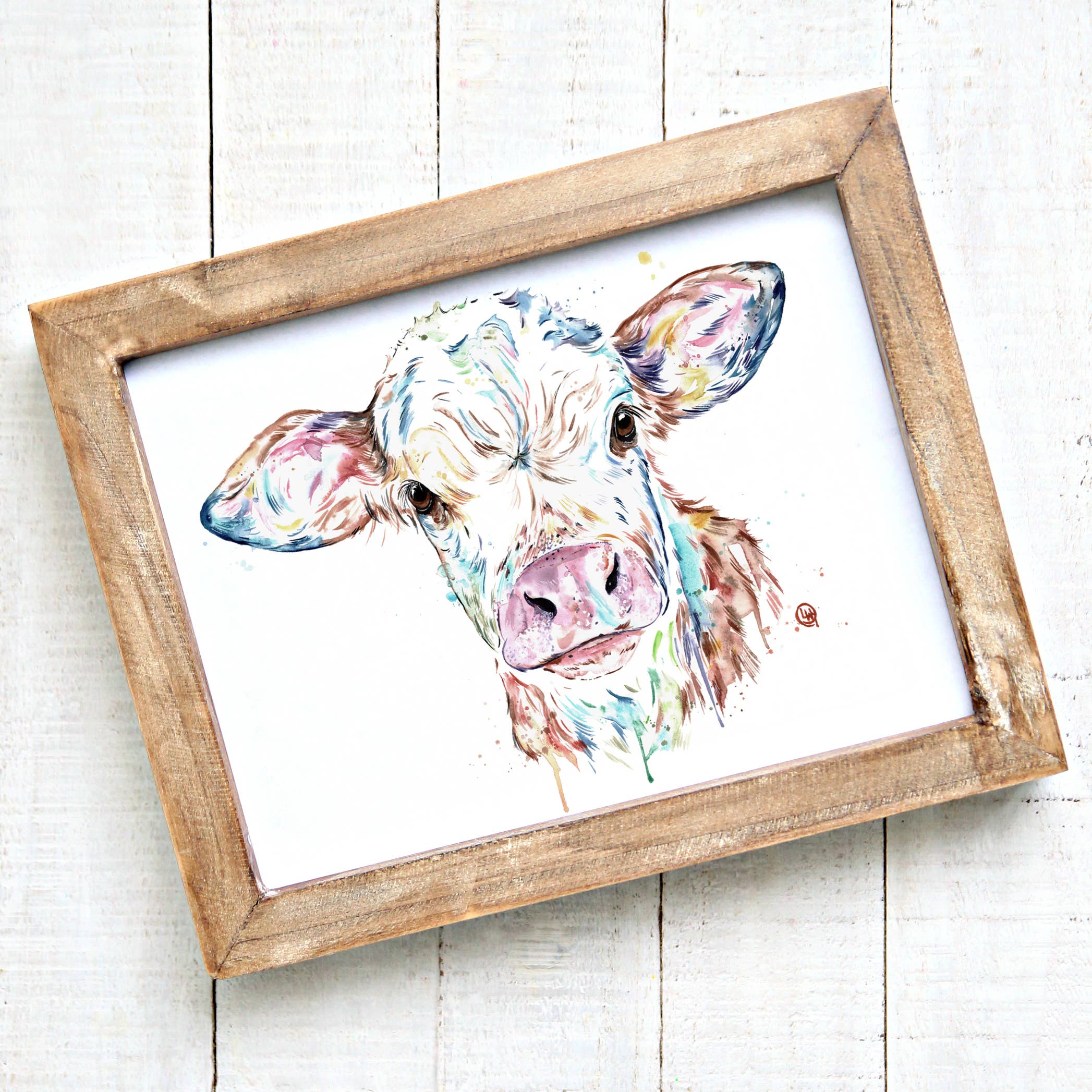Cow Watercolor Print