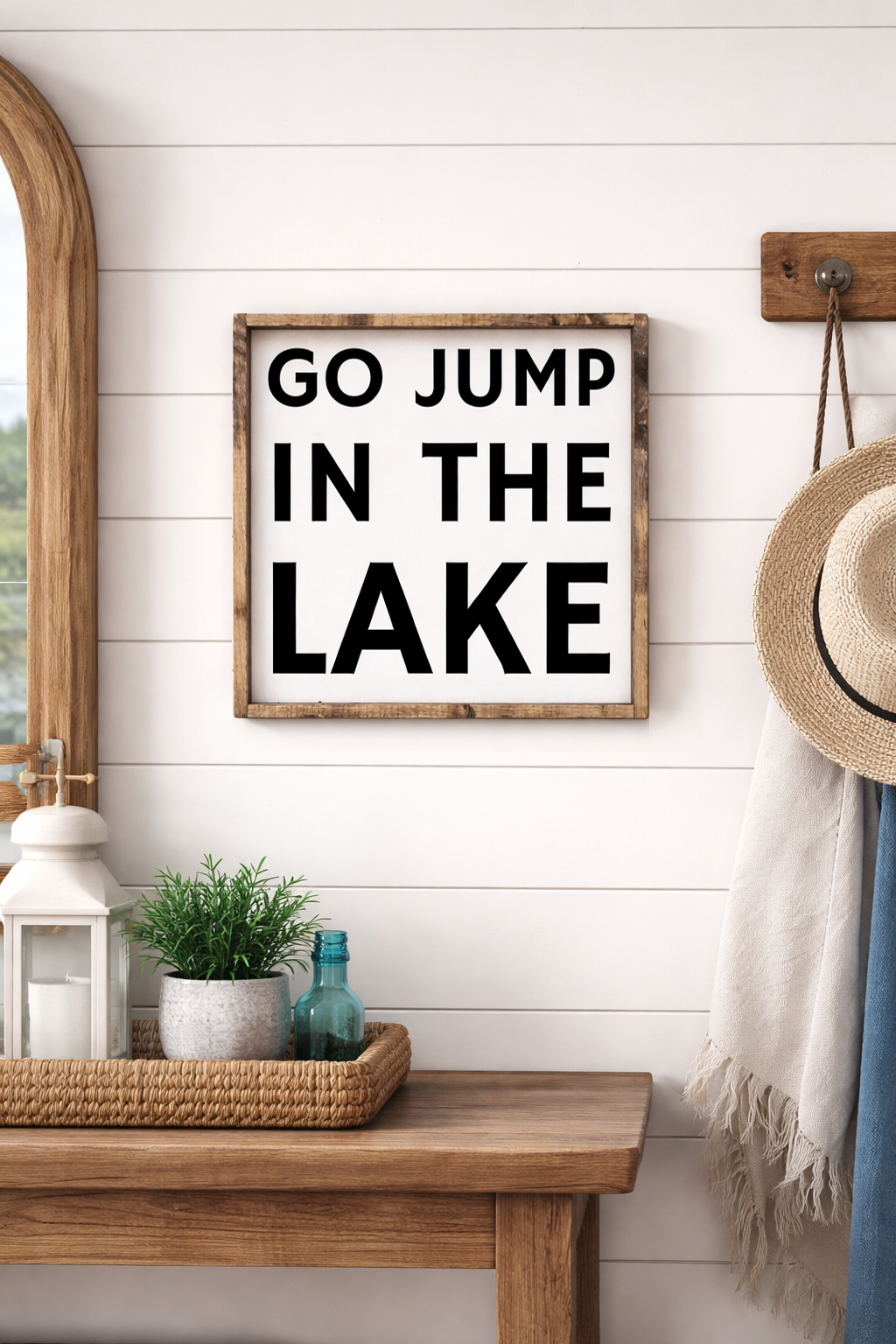 Go Jump in the Lake Framed Print