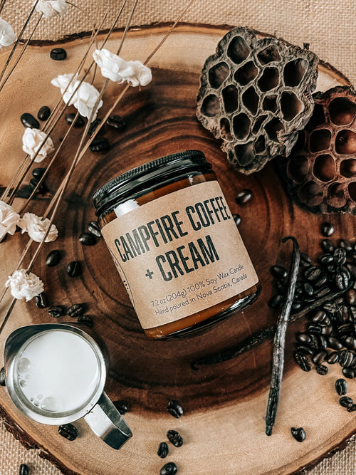 Campfire Coffee + Cream Lawrencetown Candle Co. Soy Candle