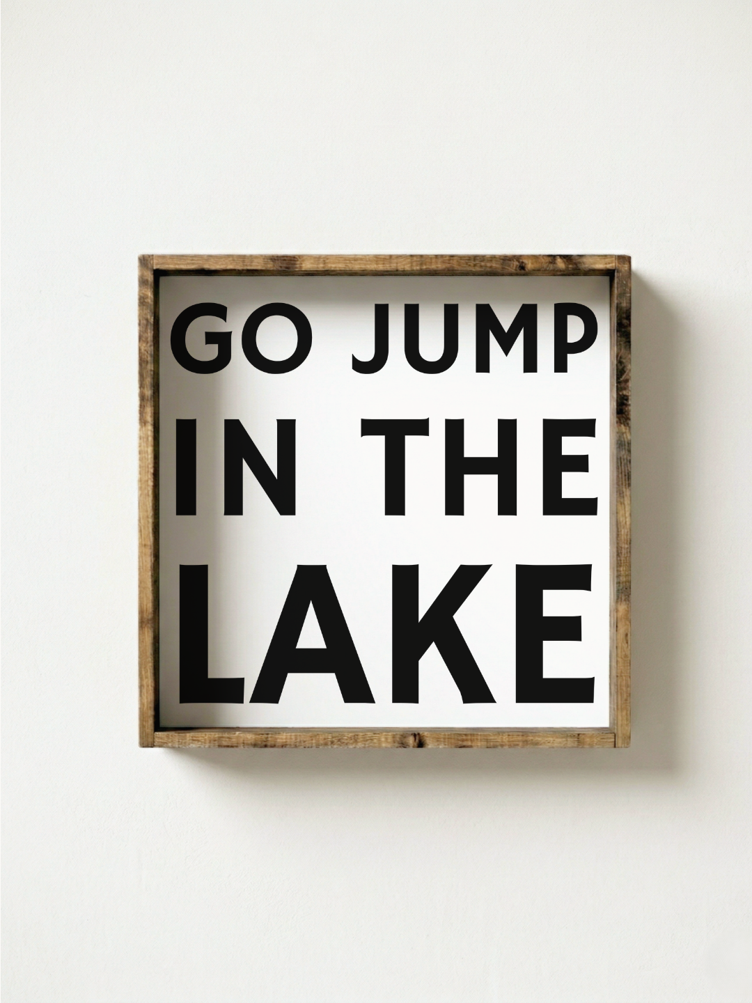 Go Jump in the Lake Framed Print