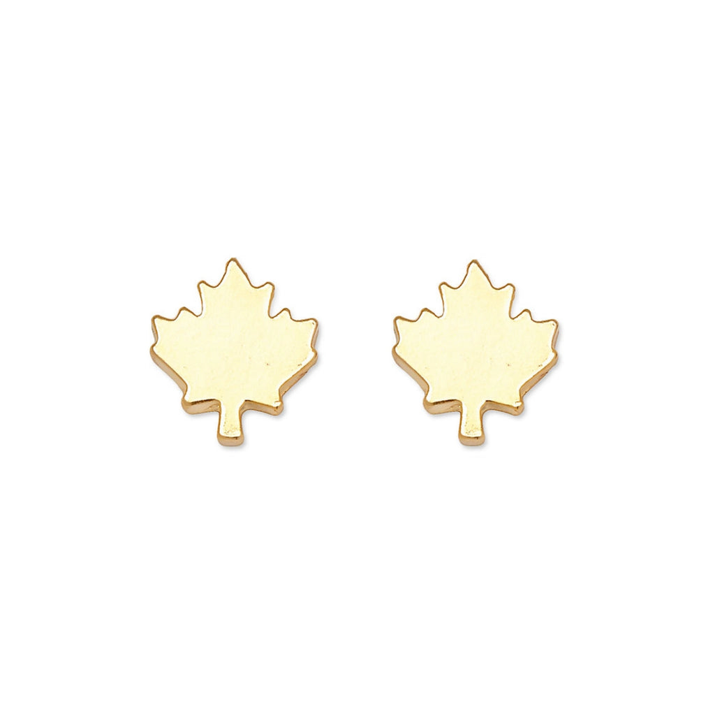 Maple Leaf Stud Earrings Made in Canada -I Heart Canada Collection