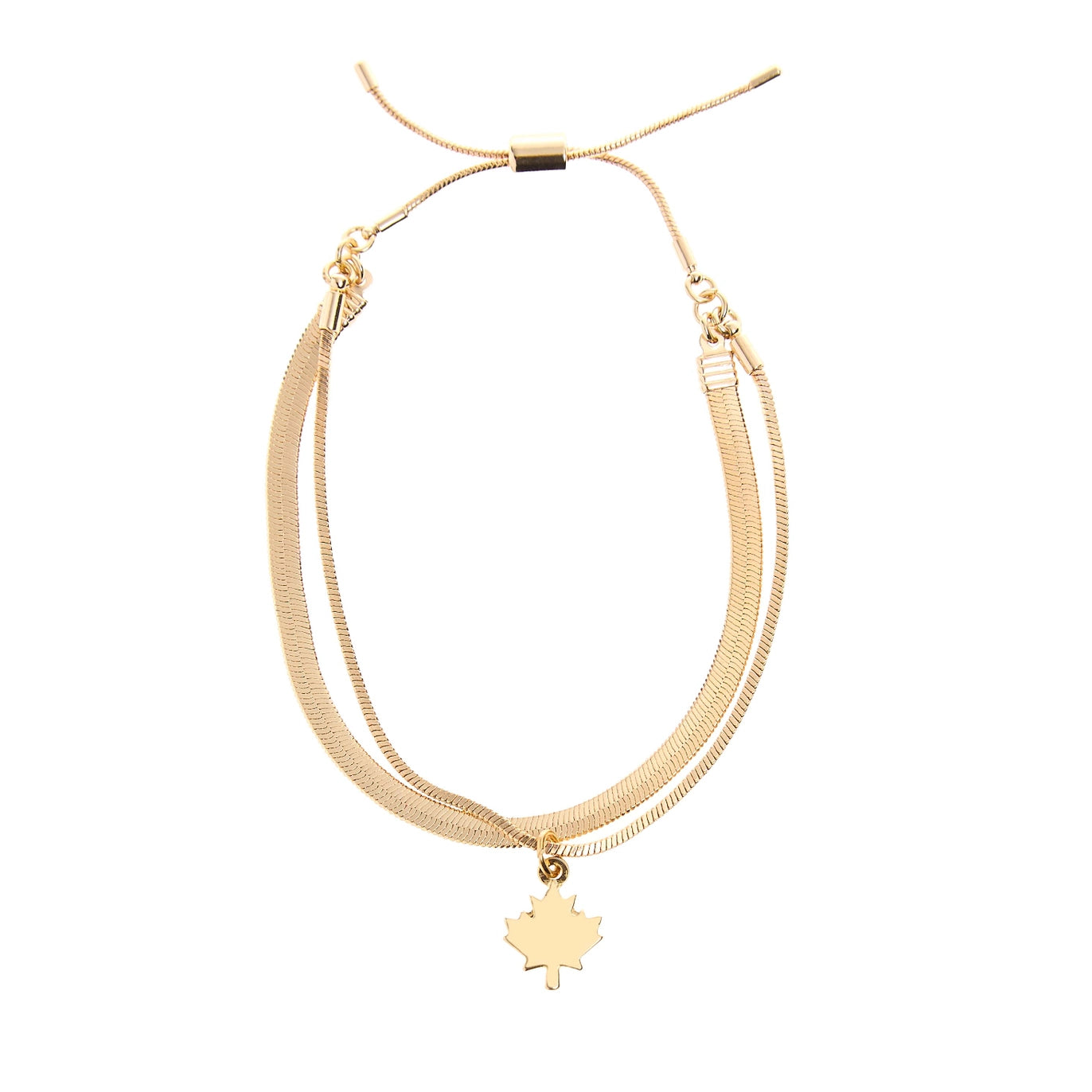 Maple Leaf Adjustable Bracelet Made in Canada -I Heart Canada Collection