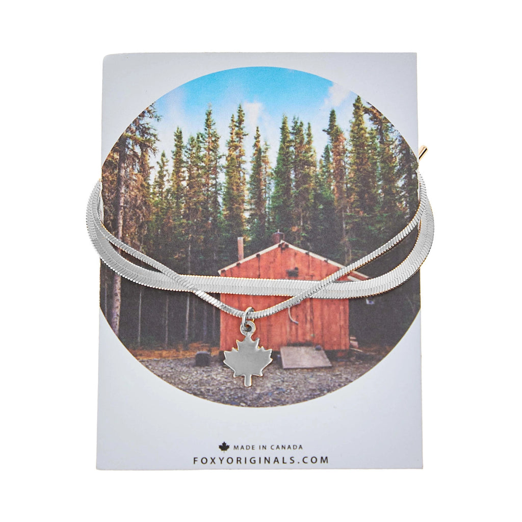 Maple Leaf Adjustable Bracelet Made in Canada -I Heart Canada Collection