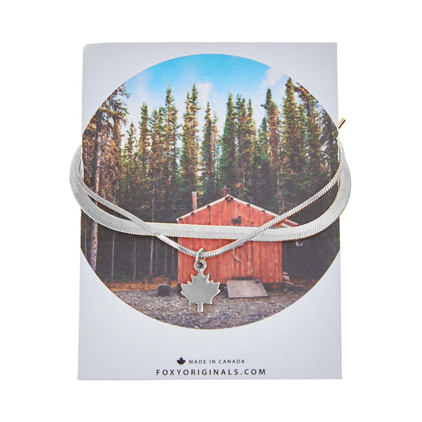 Maple Leaf Adjustable Bracelet Made in Canada -I Heart Canada Collection