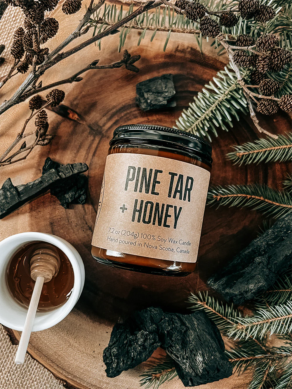 Pine Tar + Honey Lawrencetown Candle Co. Soy Candle