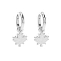 Maple Leaf Huggie Hoop Earrings Made in Canada -I Heart Canada Collection